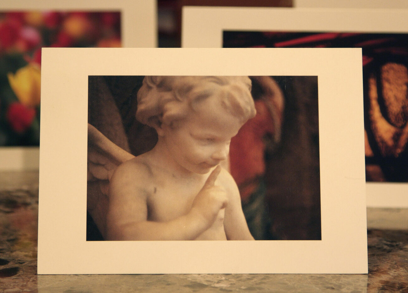 Cherub card box — card interior