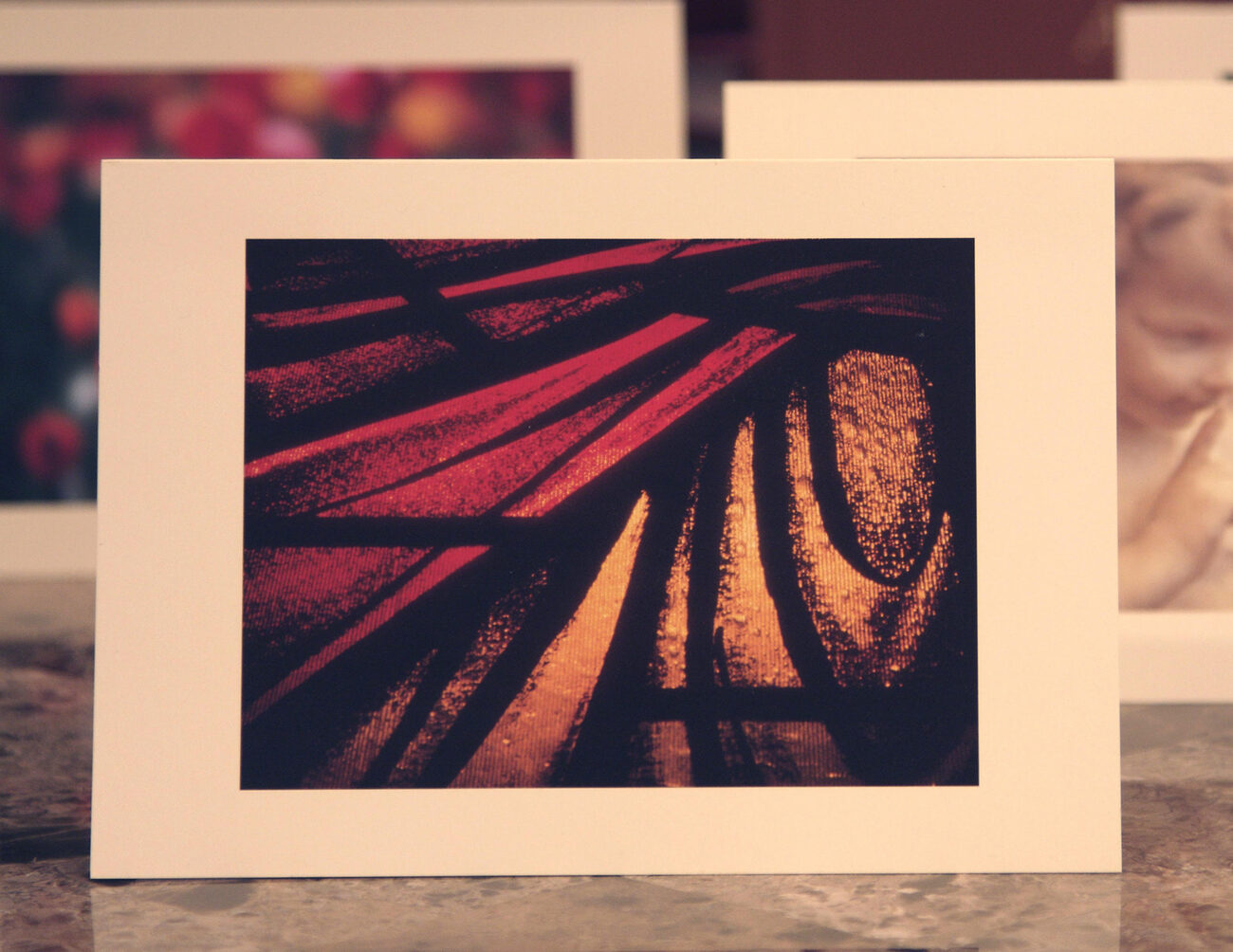 Cherub card box — card interior