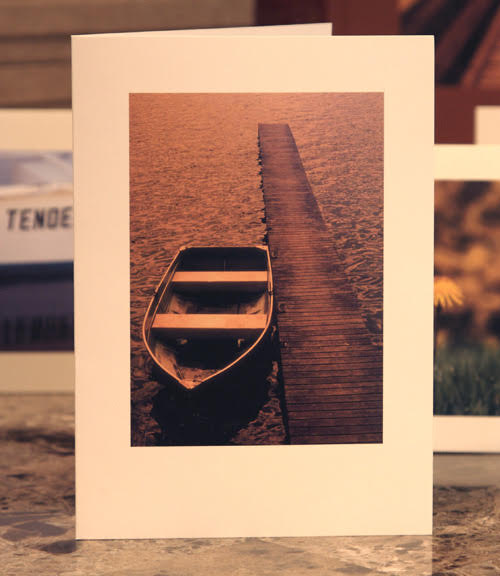 Row Boat card box — card interior