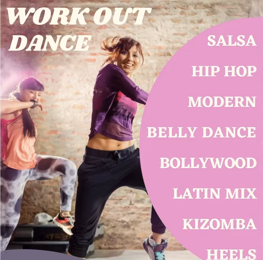 Work Out Dance — Salsa, Hip Hop, Modern, Belly Dance, Bollywood, Latin Mix, Kizomba, Heels